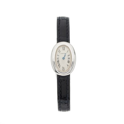 Lot 226 - Cartier, an 18ct gold Baignoire wrist watch,...