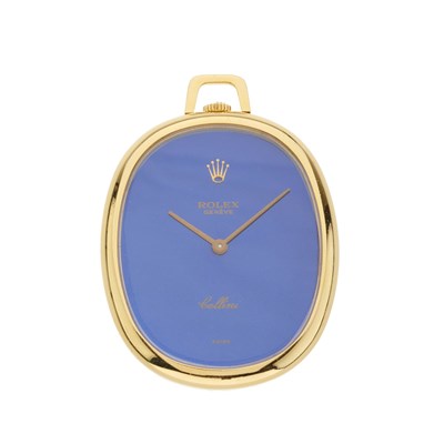 Lot 234 - Rolex, an 18ct gold Cellini open face pocket...