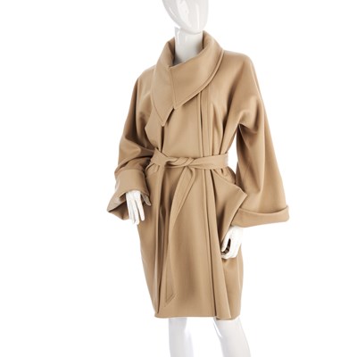 Lot 240 - Aquascutum, a ladies beige wool coat,...