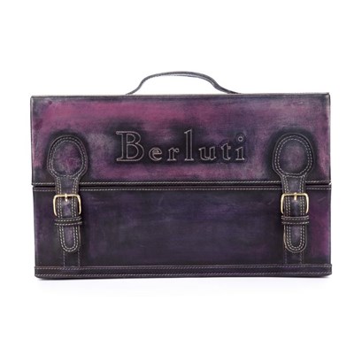 Lot 246 - Berluti, a leather shoe cleaning case,...