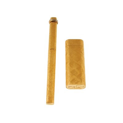 Lot 262 - Cartier, a gold-plated Must De Cartier pen and...
