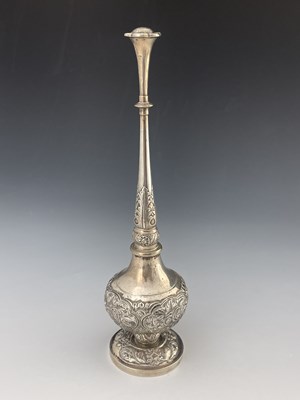 Lot 3 - A Chinese silver rosewater sprinkler, footed,...