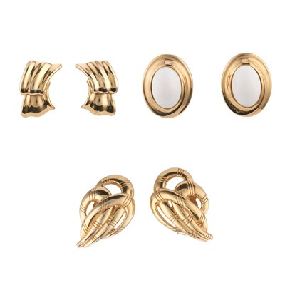 Lot 302 - Givenchy, three pairs of clip-on earrings, to...