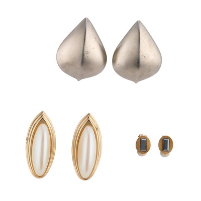 Lot 304 - Givenchy, three pairs of clip-on earrings, to...