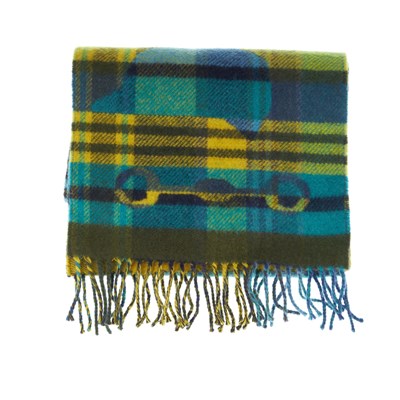 Lot 321 - Hermes, a cashmere scarf, featuring a tartan...