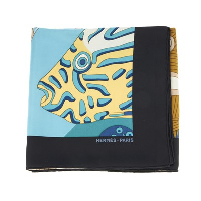Lot 323 - Hermes, a Grands Fonds silk scarf, designed in...