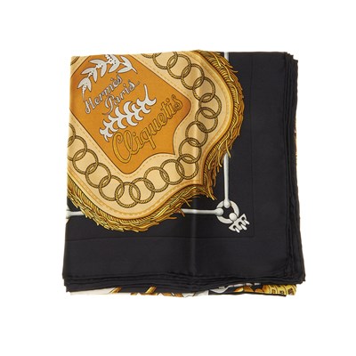 Lot 327 - Hermes, a Cliquetis silk scarf, designed by...