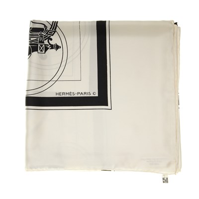 Lot 328 - Hermes, an Ex Libris silk scarf, designed by...