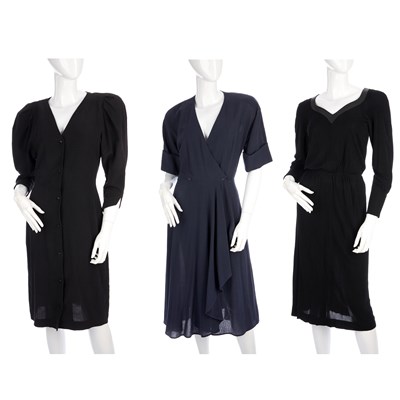 Lot 329 - Jean Muir, three knee-length dresses and two...