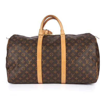 Lot 340 - Louis Vuitton, a monogram Keepall 50 luggage...