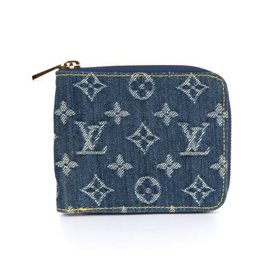 Lot 355 - Louis Vuitton, a monogram denim Zippy wallet,...