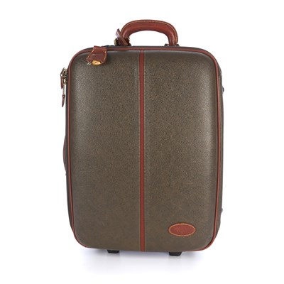 Lot 373 - Mulberry, a Scotchgrain rolling suitcase,...